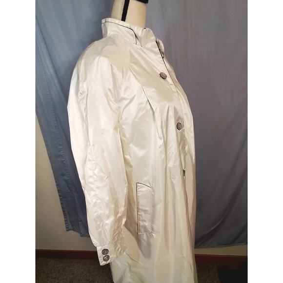 Worthington: white retro women's trench coat - Picture 2 of 8